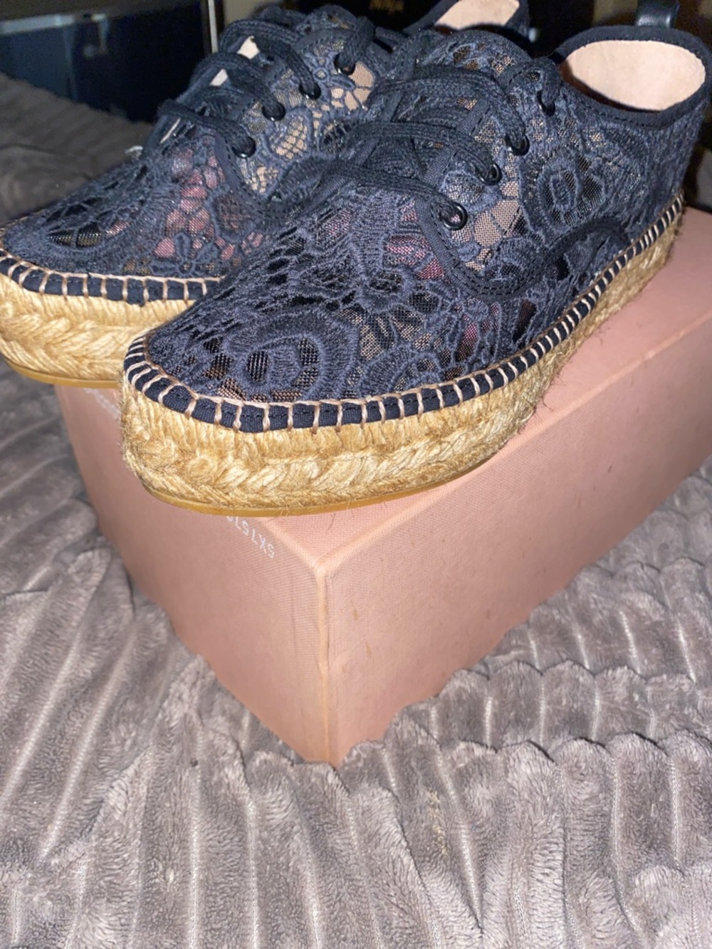 Floral Lace Espadrilles Spring Summer Bohemian Eur 38 / 8 Women’s Shoe - Picture 5 of 7